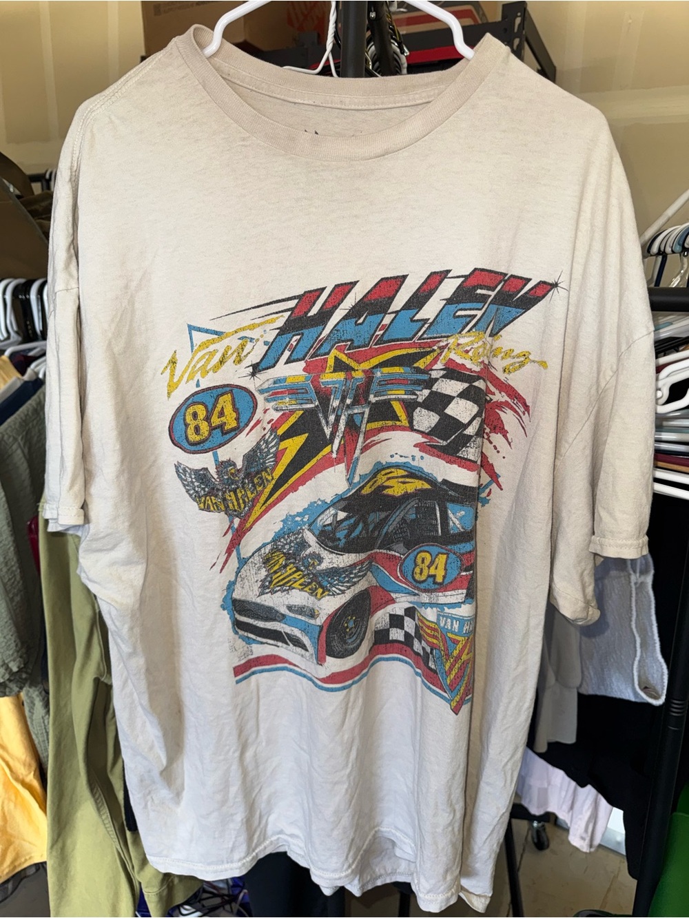 Van Halen Cream Racing Graphic Tee